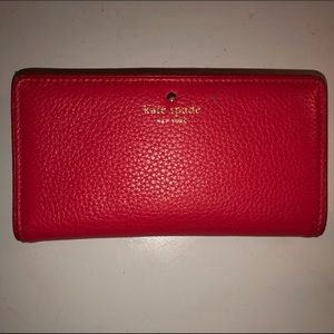 Kate Spade Red Bifold Wallet